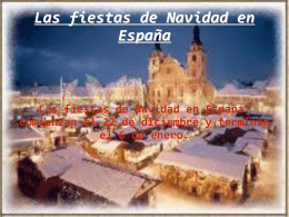 Las fiestas de Navidad en España