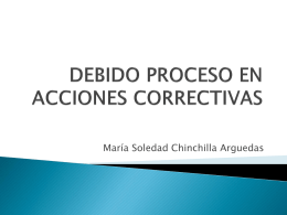 DEBIDO PROCESO EN ACCIONES CORRECTIVASx