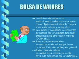 BOLSA DE VALORES