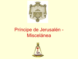 16° Grado – Principe de Jerusalen