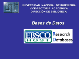 Descarga Guía del Uso de la Base de Datos EBSCOhos
