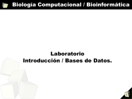 Biología Computacional / Bioinformática