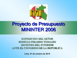 Ministro del Interior - Congreso de la República del Perú