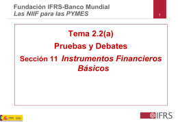 Pruebas y Debates Sección 11 Instrumentos Financieros