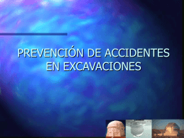 PREVENCIÓN DE ACCIDENTES EN EXCAVACIONES