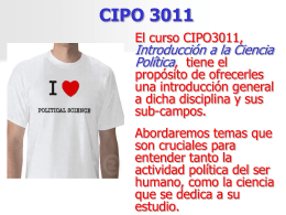 POLITICA - CIPO 3011