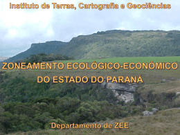 Zoneamento Ecológico Econômico do Paraná
