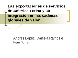 Las exportaciones de servicios de América Latina y su