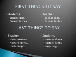 Things to say during class if needed…