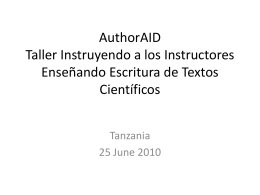Slide 1 - AuthorAID