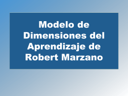 Modelo de Dimensiones del Aprendizaje de Robert