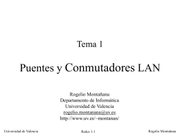 Puentes y Conmutadores LAN - Departament d`Informàtica