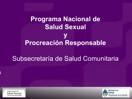 Programa Salud Sexual y Procreación Responsable