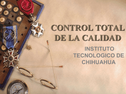 CONTROL TOTAL DE LA CALIDAD - Introducción a la Ingeniería