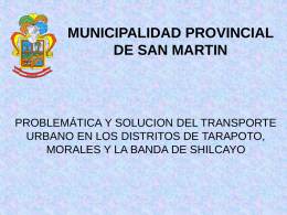 MUNICIPALIDA PROVINCIAL DE SAN MARTIN