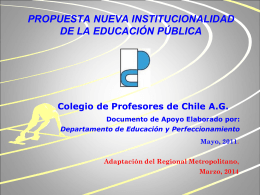 nueva institucionalidad, colegio de profesores-2014