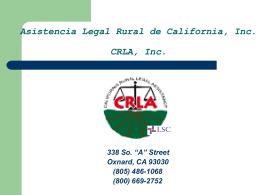 (805) 486-1068 (800) 669-2752 Asistencia Legal Rural de