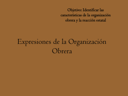 Expresiones de la Organización Obrera. Cantata