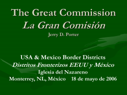 The Great Commission/La Gran Comisión - Dr