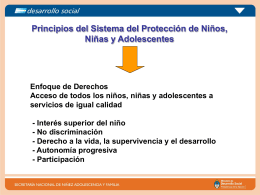 Principios del Sistema del Protección de Niños, Niñas y Adolescentes