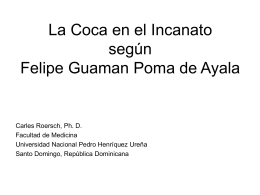 La Coca en el Incanato según Felipe Guamal Poma de Ayala.
