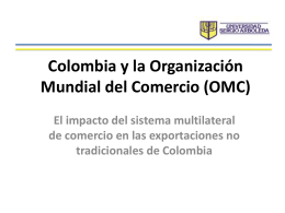 Colombia y la organización mundial del Comercio