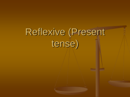 Reflexive (Present tense)