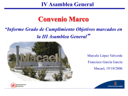IV Asamblea General Convenio Marco