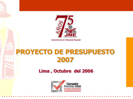 Jurado Nacional de elecciones - Congreso de la República del Perú