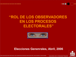 Slide 1 - JNE - Jurado Nacional de Elecciones