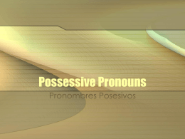 Possessive Pronouns - Auburn City Schools