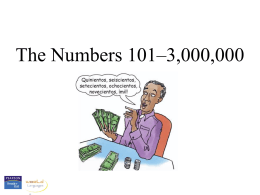 Numbers, 101-3,000,000
