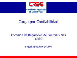 Propuesta Regulatoria Cargo por Confiabilidad