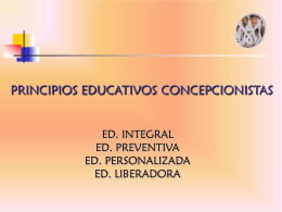PRINCIPIOS EDUCATIVOS - Concepcionistas Misioneras de La