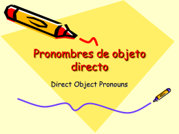 Pronombres de objeto directo