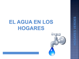 El agua en los hogares - Ministerio de Agricultura, Alimentación y