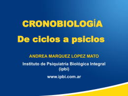 cronobiologia - Instituto de Psiquiatría Biológica Integral