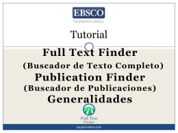 Tutorial: Full Text Finder (Buscador de Texto