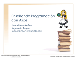 Enseñando Programación con Alice