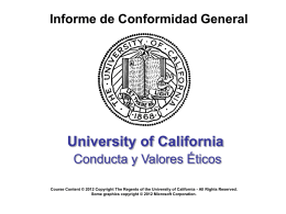 Estándares de Conducta Ética - University of California | Office of