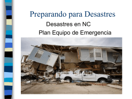 Preparing for Disasters