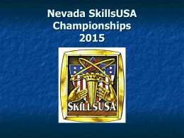 NEVADA SKILLS - SkillsUSA Nevada