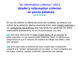 “an information criterion” (AIC) Akaike`s information criterion … en