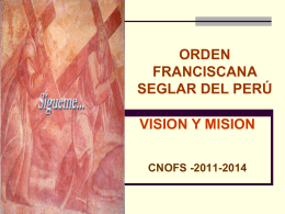 Visión y misión de la fraternidad nacional de la OFS