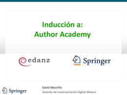 Inducción a Springer Author Academy