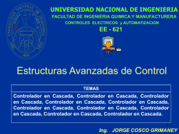 CONTROL AVANZADO - Ing. Jorge Cosco Grimaney