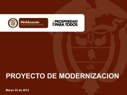 Control de Documentos - Proyecto de Modernización de Secretarías