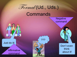 Formal (Ud., Uds.) Commands