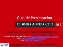 Guia de Presentación - Business Angels | IAE