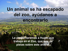 Un animal se ha escapado del zoo, ayúdanos a encontrarlo